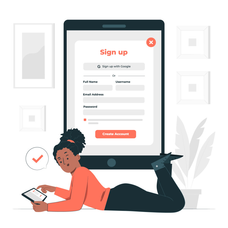 Customer Register page Image
